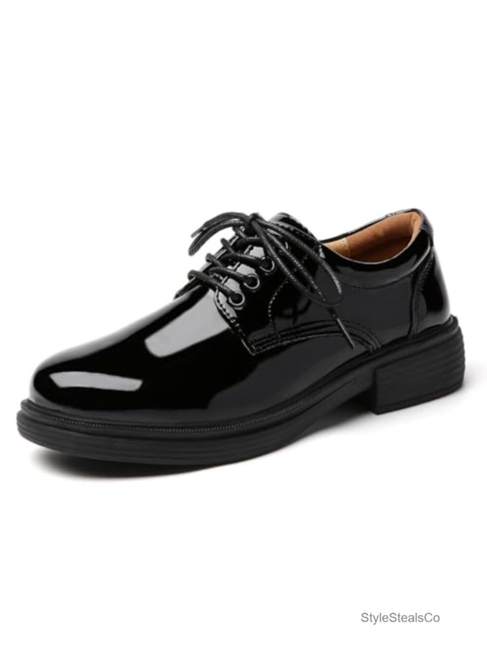 Womens Oxford Shoes Lace Up Platform Round Toe Slip On Business Dress